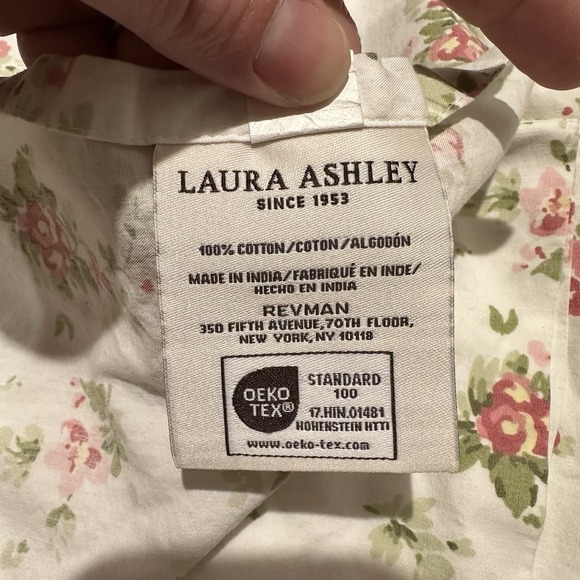 Laura Ashley 90s Cottagecore Rose Sheet Set Queen Size Shabby Chic Grannycore - Picture 7 of 8
